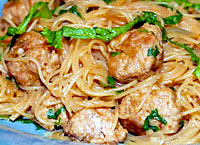Rice Noodles with Pork & Peanut Sauce